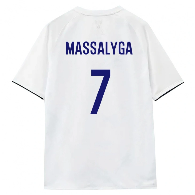 DanxenキッズロシアNikita Massalyga#7白 茶 黒アウェイシャツ26-28ジャージーユニフォーム