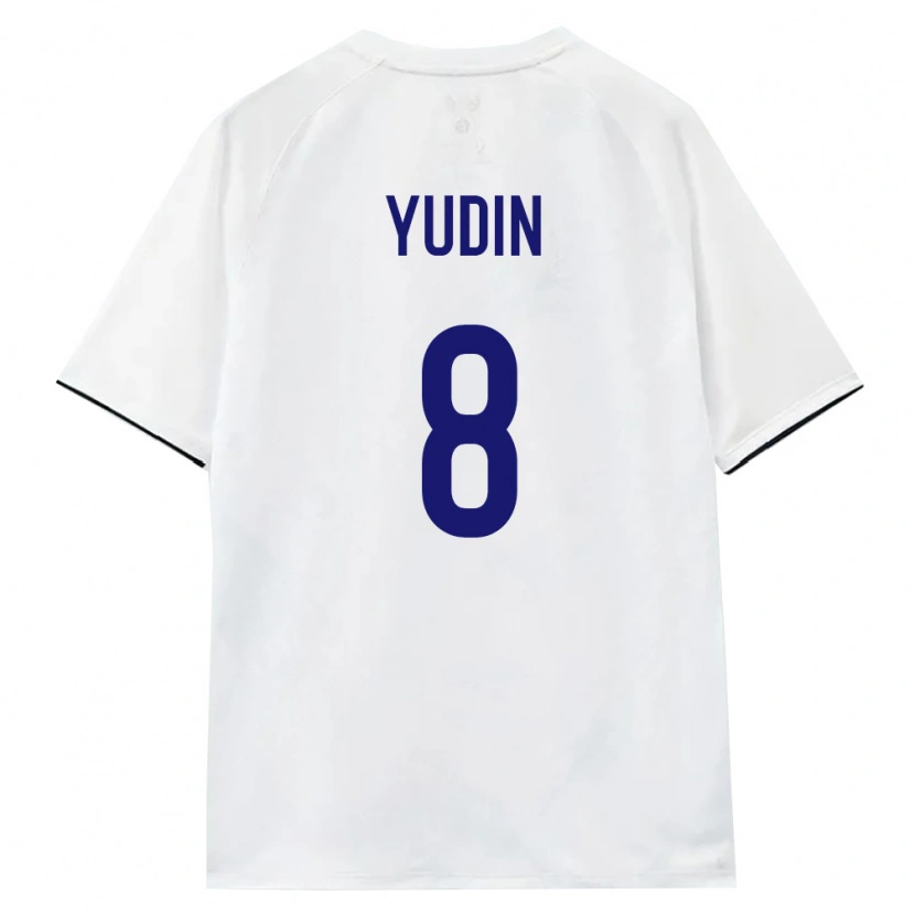 DanxenキッズロシアAleksandr Yudin#8白 茶 黒アウェイシャツ26-28ジャージーユニフォーム