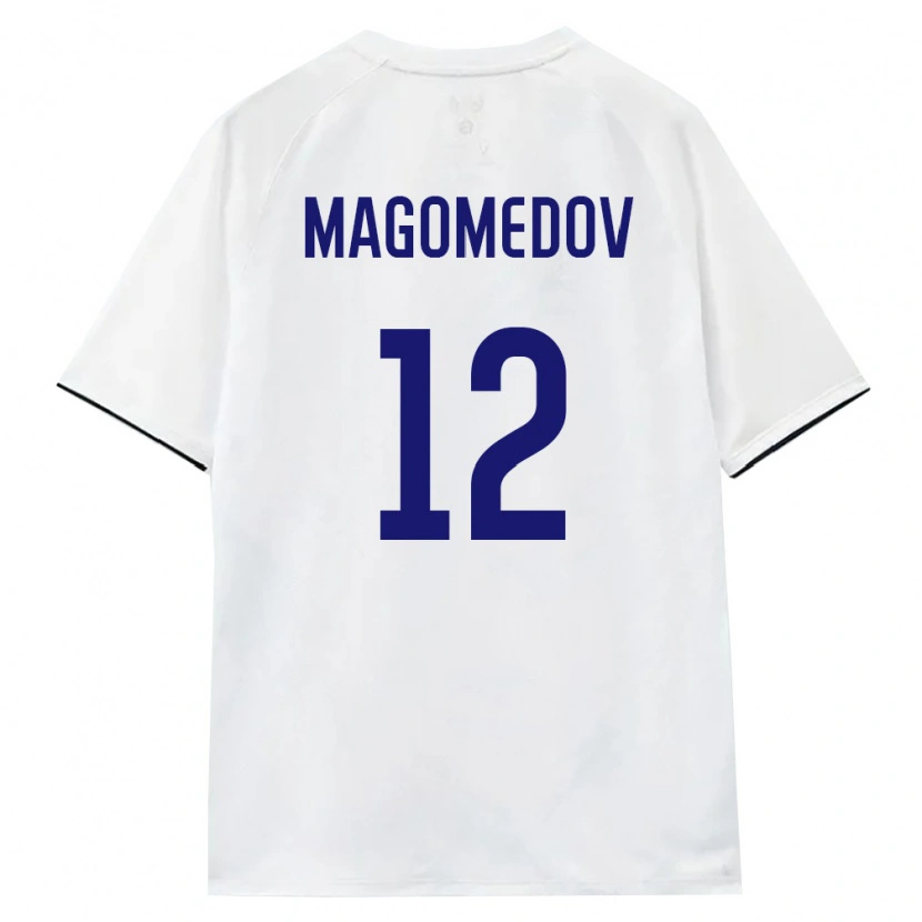 DanxenキッズロシアYakhya Magomedov#12白 茶 黒アウェイシャツ26-28ジャージーユニフォーム