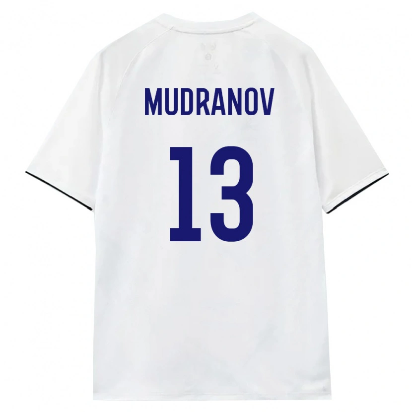 DanxenキッズロシアArtur Mudranov#13白 茶 黒アウェイシャツ26-28ジャージーユニフォーム