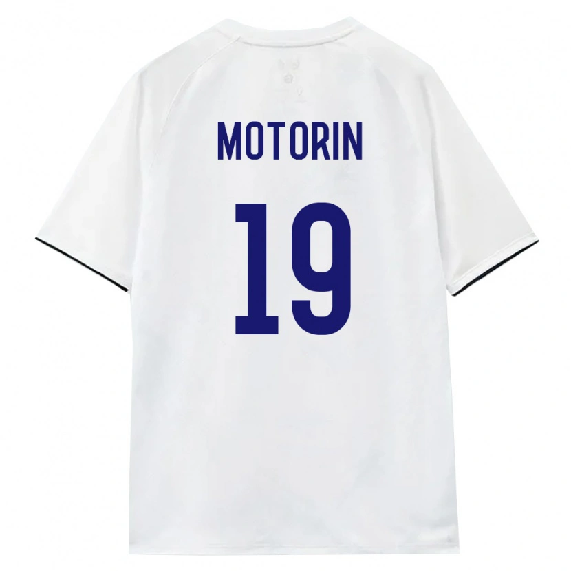 DanxenキッズロシアDaniil Motorin#19白 茶 黒アウェイシャツ26-28ジャージーユニフォーム