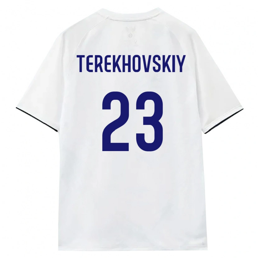 DanxenキッズロシアIgnat Terekhovskiy#23白 茶 黒アウェイシャツ26-28ジャージーユニフォーム