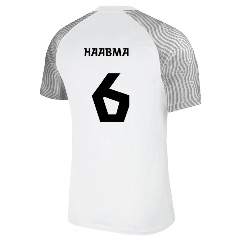 DanxenキッズエストニアTrevor Haabma#6白 灰アウェイシャツ26-28ジャージーユニフォーム
