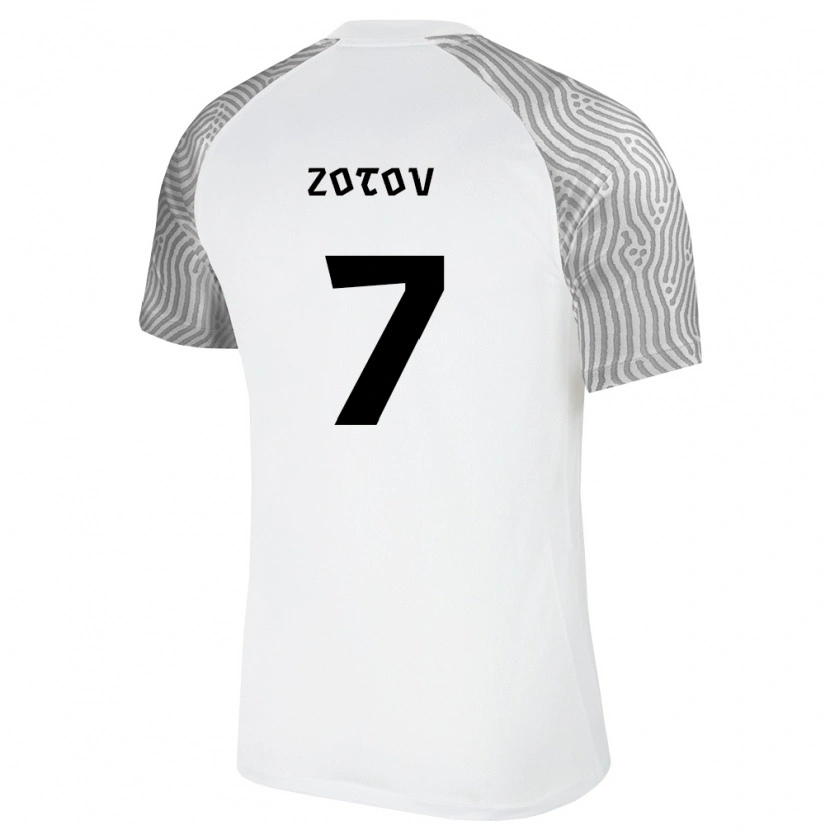 DanxenキッズエストニアDenis Zotov#7白 灰アウェイシャツ26-28ジャージーユニフォーム
