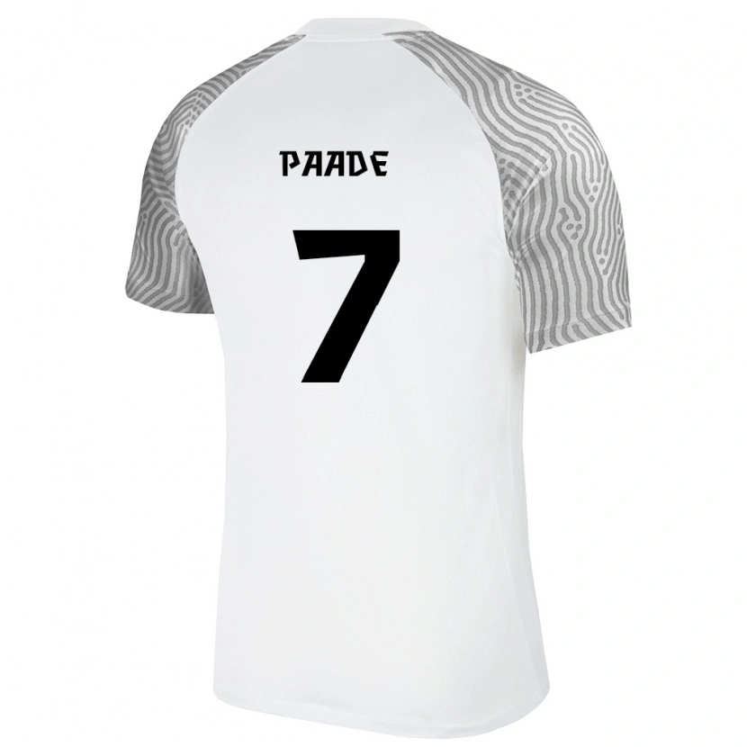 DanxenキッズエストニアHugo Paade#7白 灰アウェイシャツ26-28ジャージーユニフォーム