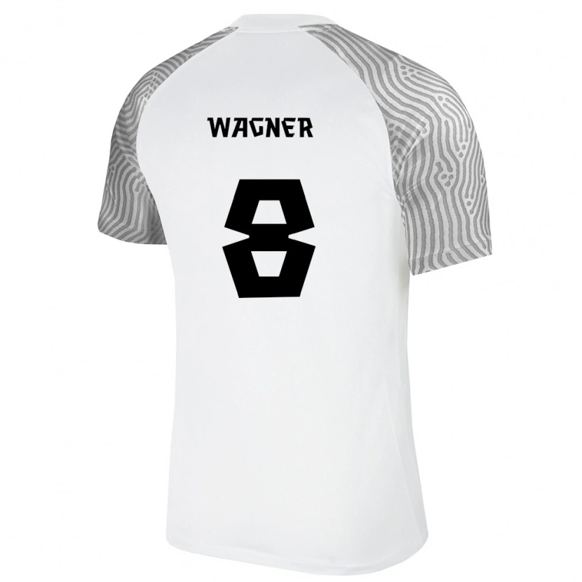 DanxenキッズエストニアAugust Wagner#8白 灰アウェイシャツ26-28ジャージーユニフォーム