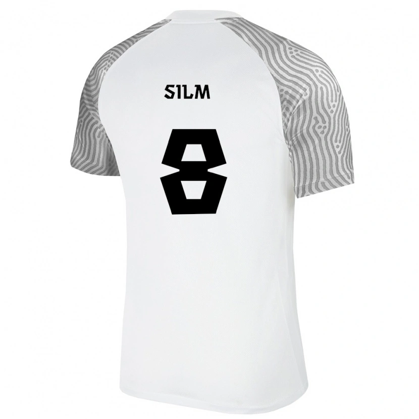 DanxenキッズエストニアJaron Silm#8白 灰アウェイシャツ26-28ジャージーユニフォーム
