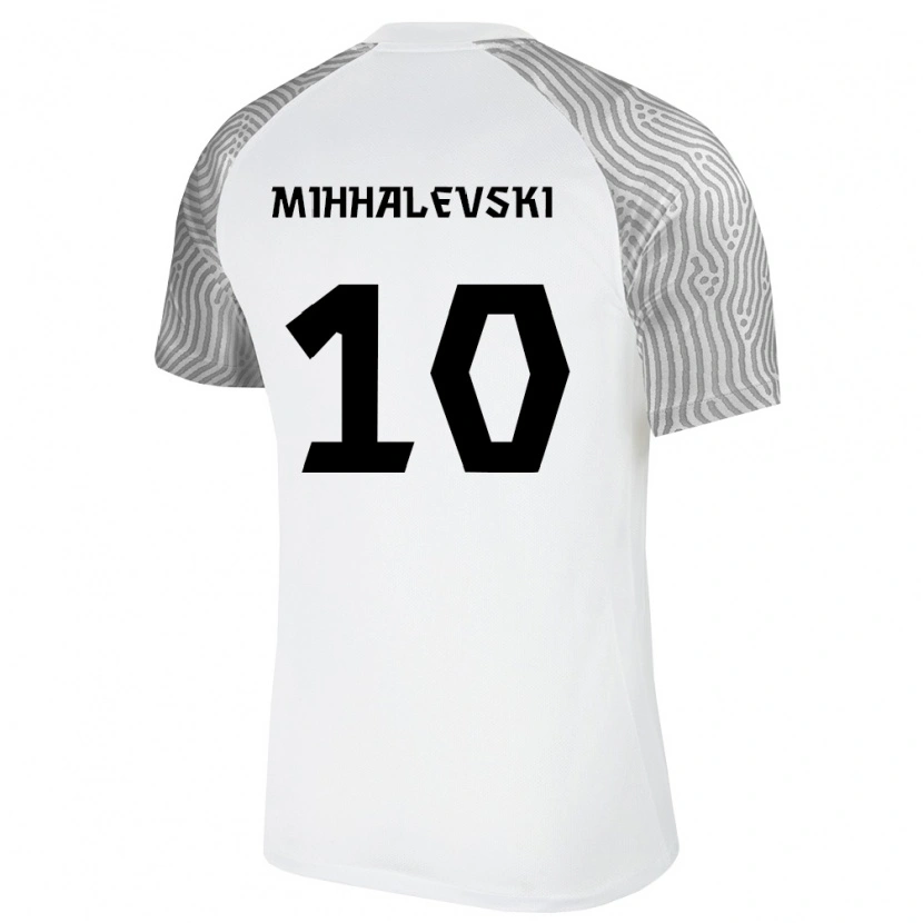 DanxenキッズエストニアRobert Mihhalevski#10白 灰アウェイシャツ26-28ジャージーユニフォーム