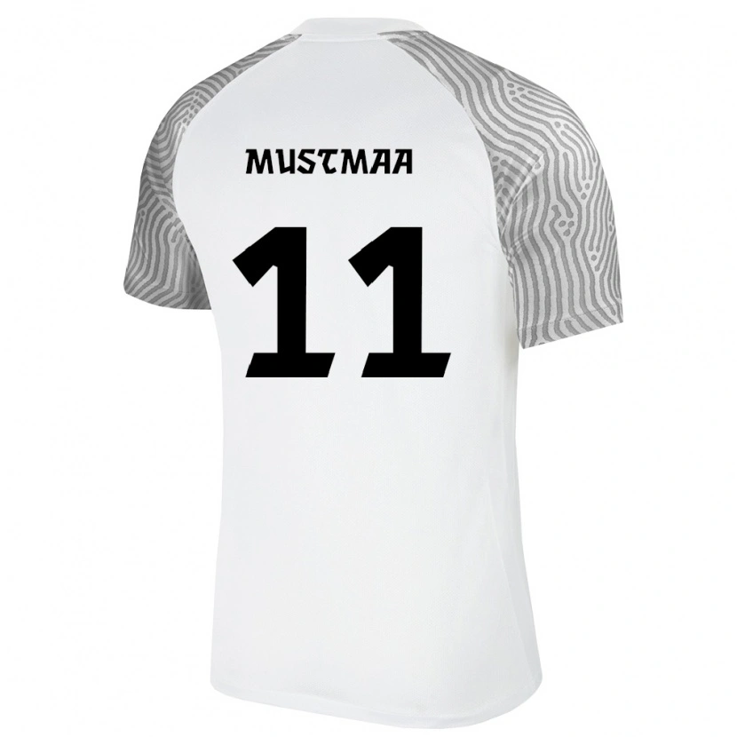 DanxenキッズエストニアKarel Mustmaa#11白 灰アウェイシャツ26-28ジャージーユニフォーム