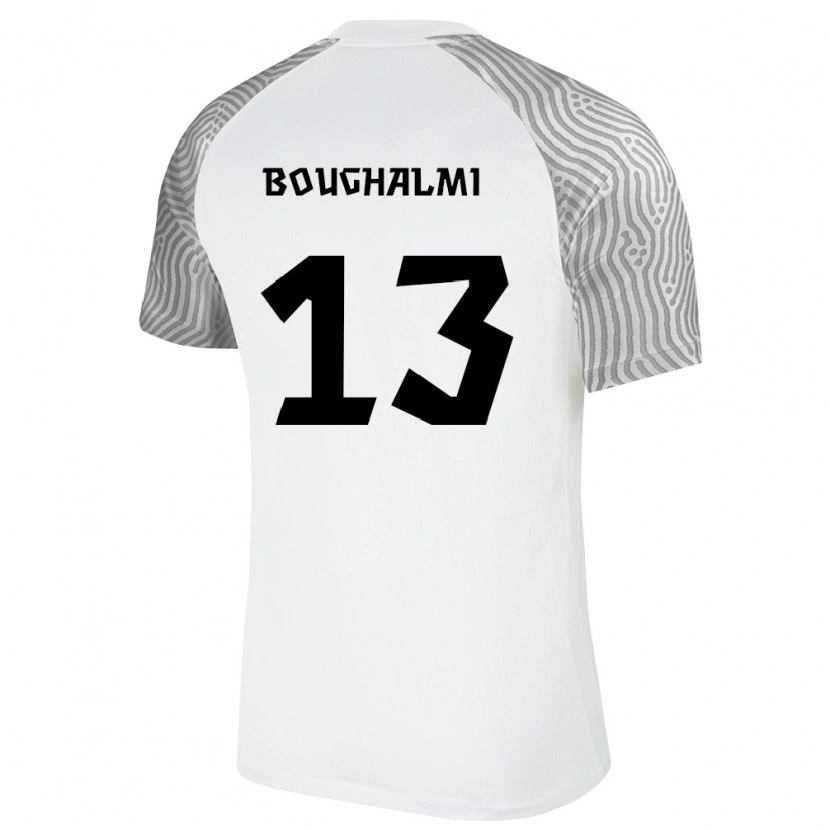 DanxenキッズエストニアYoussef Boughalmi#13白 灰アウェイシャツ26-28ジャージーユニフォーム