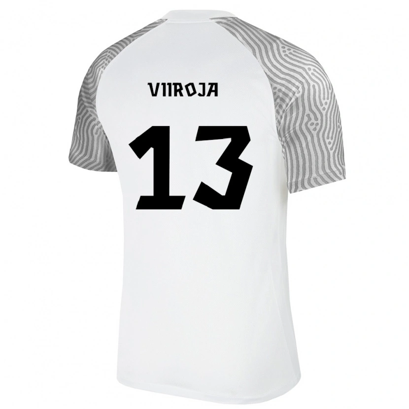 DanxenキッズエストニアJakob Viiroja#13白 灰アウェイシャツ26-28ジャージーユニフォーム