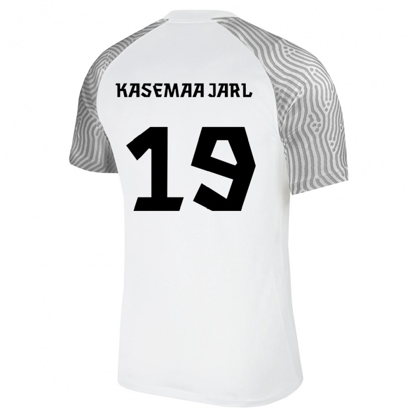 DanxenキッズエストニアMarkus Kasemaa Jarl#19白 灰アウェイシャツ26-28ジャージーユニフォーム