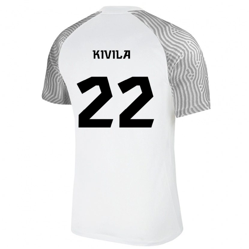 DanxenキッズエストニアKaur Kivila#22白 灰アウェイシャツ26-28ジャージーユニフォーム