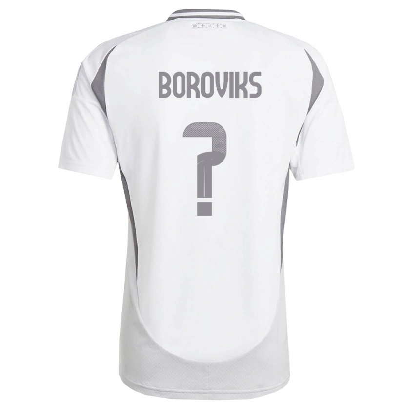 DanxenキッズラトビアSavelijs Boroviks#0白 ダークグレーアウェイシャツ26-28ジャージーユニフォーム