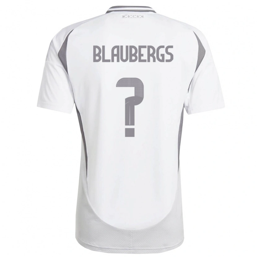 DanxenキッズラトビアMarkuss Blaubergs#0白 ダークグレーアウェイシャツ26-28ジャージーユニフォーム