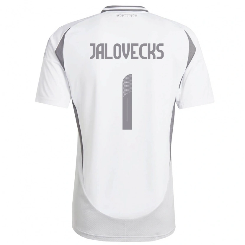DanxenキッズラトビアLukass Jalovecks#1白 ダークグレーアウェイシャツ26-28ジャージーユニフォーム