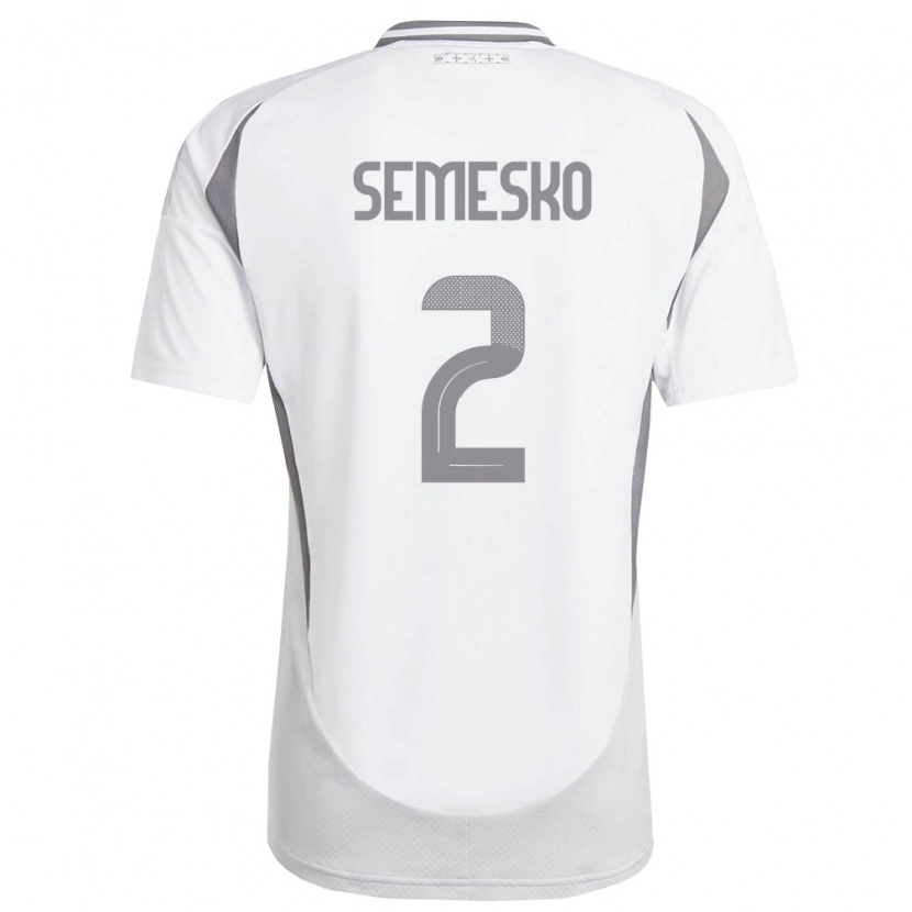 DanxenキッズラトビアMaksims Semesko#2白 ダークグレーアウェイシャツ26-28ジャージーユニフォーム