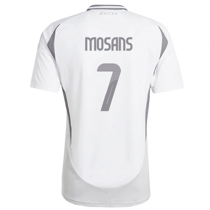 DanxenキッズラトビアKristaps Mosans#7白 ダークグレーアウェイシャツ26-28ジャージーユニフォーム