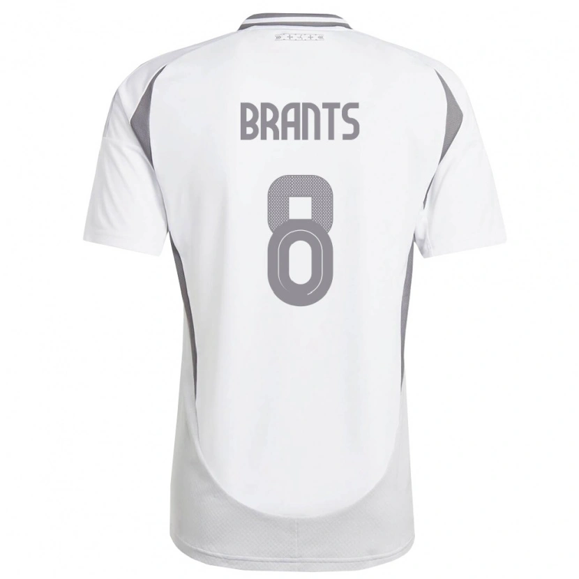 DanxenキッズラトビアPauls Brants#8白 ダークグレーアウェイシャツ26-28ジャージーユニフォーム