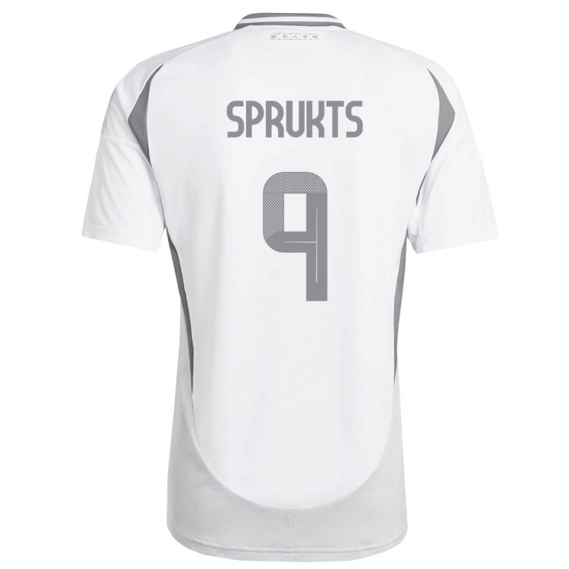 DanxenキッズラトビアEmils Sprukts#9白 ダークグレーアウェイシャツ26-28ジャージーユニフォーム