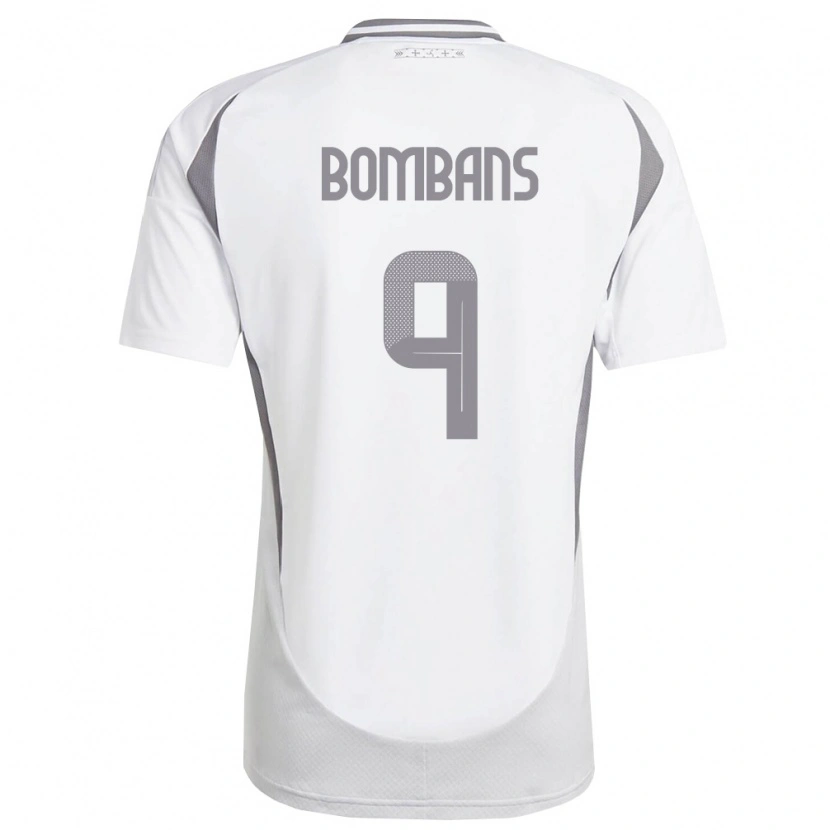 DanxenキッズラトビアGeorgijs Bombans#9白 ダークグレーアウェイシャツ26-28ジャージーユニフォーム