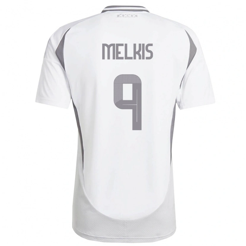 DanxenキッズラトビアVilhelms Melkis#9白 ダークグレーアウェイシャツ26-28ジャージーユニフォーム