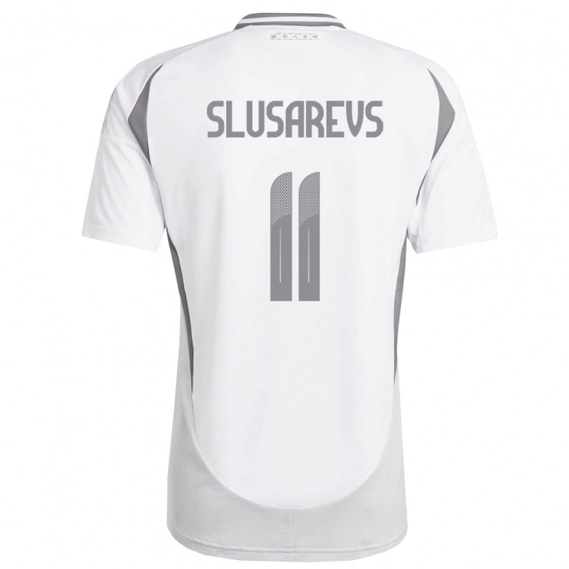 DanxenキッズラトビアDanila Slusarevs#11白 ダークグレーアウェイシャツ26-28ジャージーユニフォーム