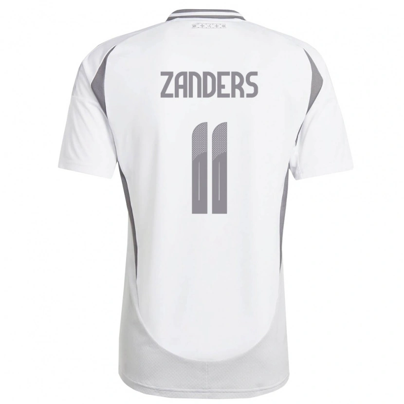 DanxenキッズラトビアMarks Zanders#11白 ダークグレーアウェイシャツ26-28ジャージーユニフォーム