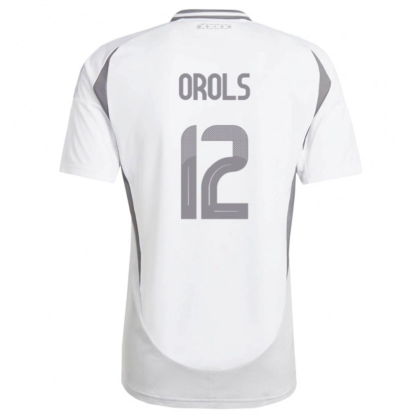 DanxenキッズラトビアFrenks Orols#12白 ダークグレーアウェイシャツ26-28ジャージーユニフォーム