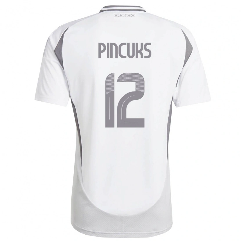 DanxenキッズラトビアNikita Pincuks#12白 ダークグレーアウェイシャツ26-28ジャージーユニフォーム