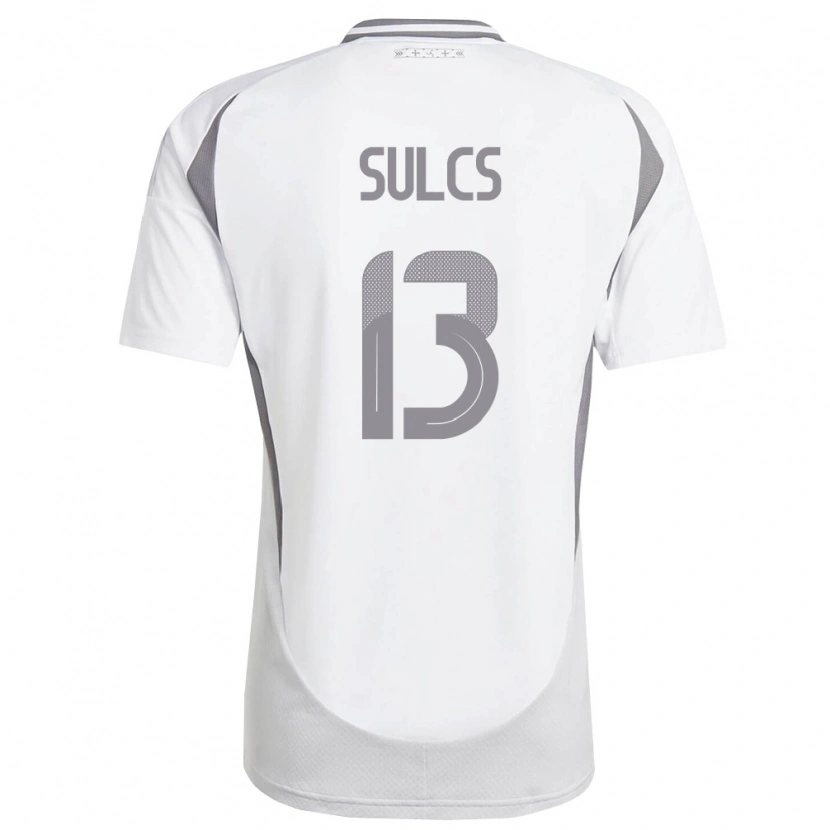 DanxenキッズラトビアOskars Sulcs#13白 ダークグレーアウェイシャツ26-28ジャージーユニフォーム