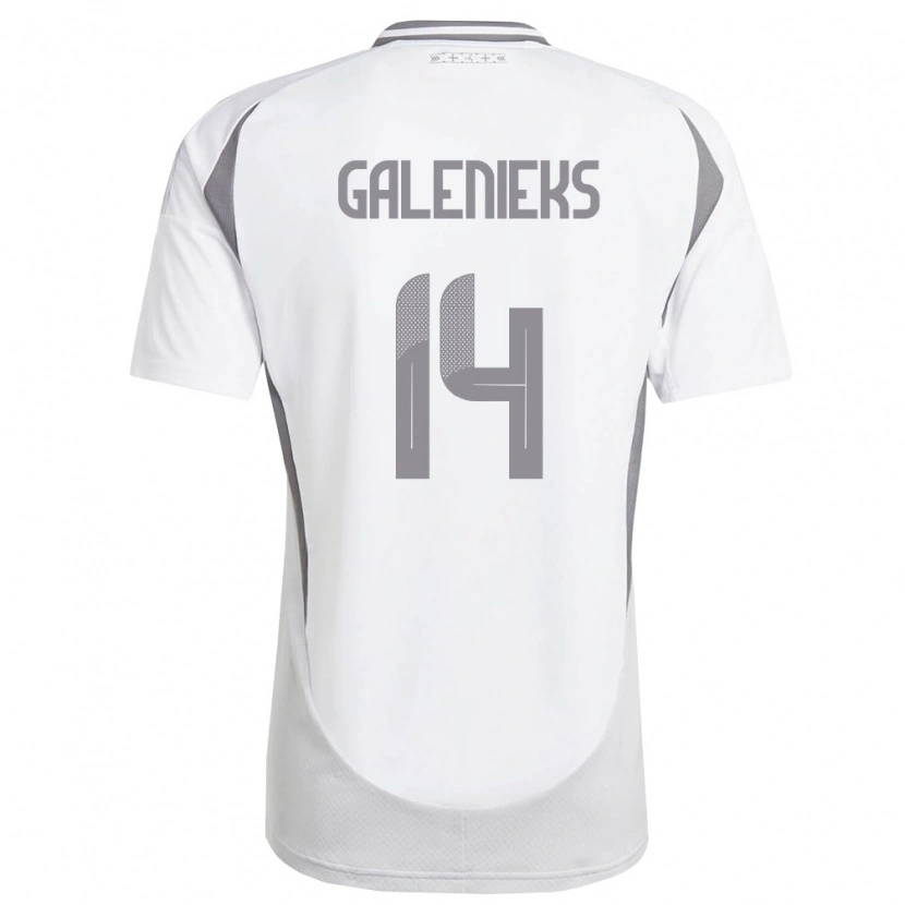 DanxenキッズラトビアEmils Galenieks#14白 ダークグレーアウェイシャツ26-28ジャージーユニフォーム