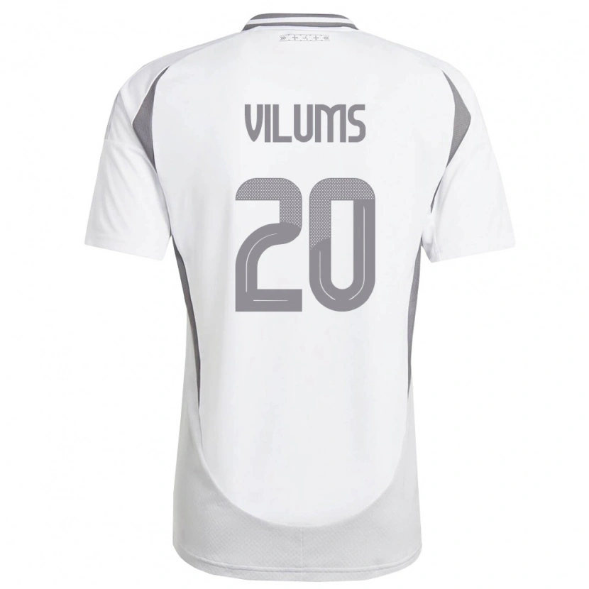 DanxenキッズラトビアMariuss Vilums#20白 ダークグレーアウェイシャツ26-28ジャージーユニフォーム
