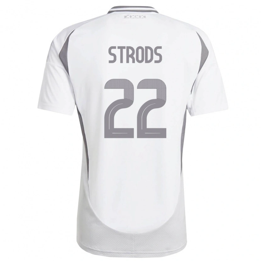 DanxenキッズラトビアMarkuss Strods#22白 ダークグレーアウェイシャツ26-28ジャージーユニフォーム