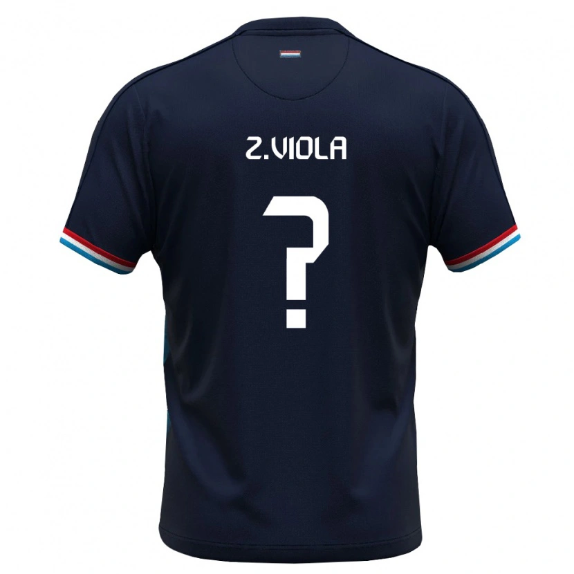 DanxenキッズルクセンブルクZayon Laporta Cordeiro Viola#0ロイヤルブルー 赤アウェイシャツ26-28ジャージーユニフォーム