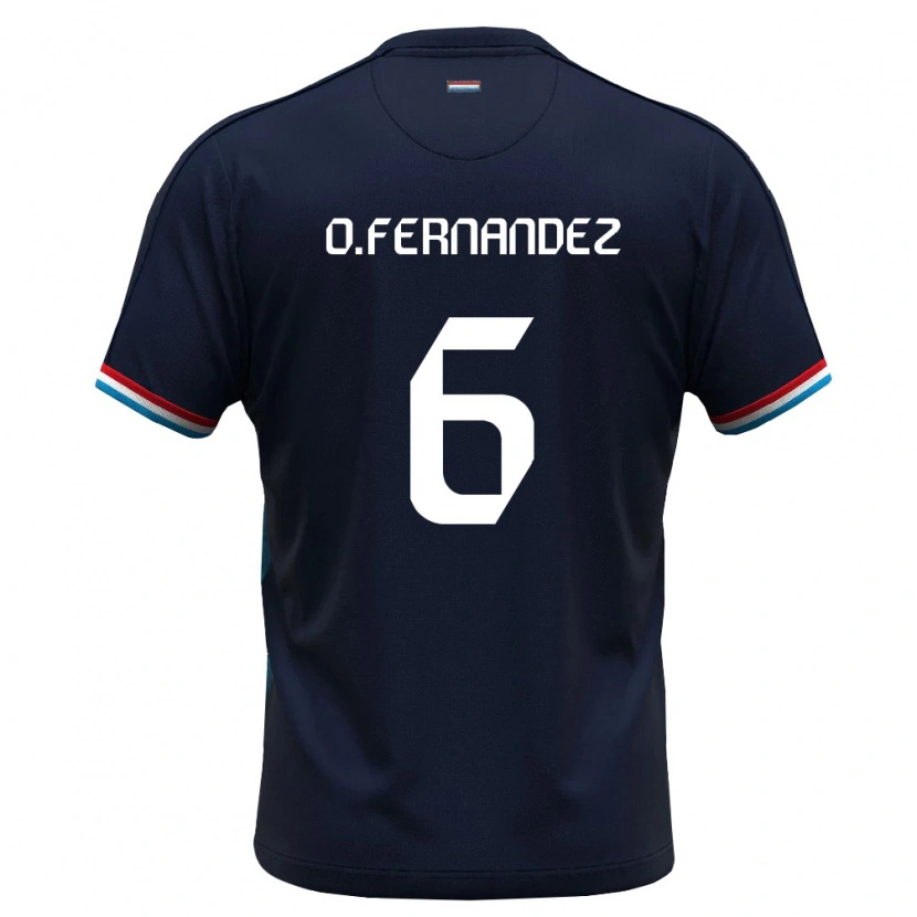 DanxenキッズルクセンブルクOriol Fernandez Berenguer#6ロイヤルブルー 赤アウェイシャツ26-28ジャージーユニフォーム