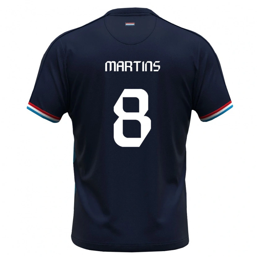 DanxenキッズルクセンブルクChristopher Martins#8ロイヤルブルー 赤アウェイシャツ26-28ジャージーユニフォーム