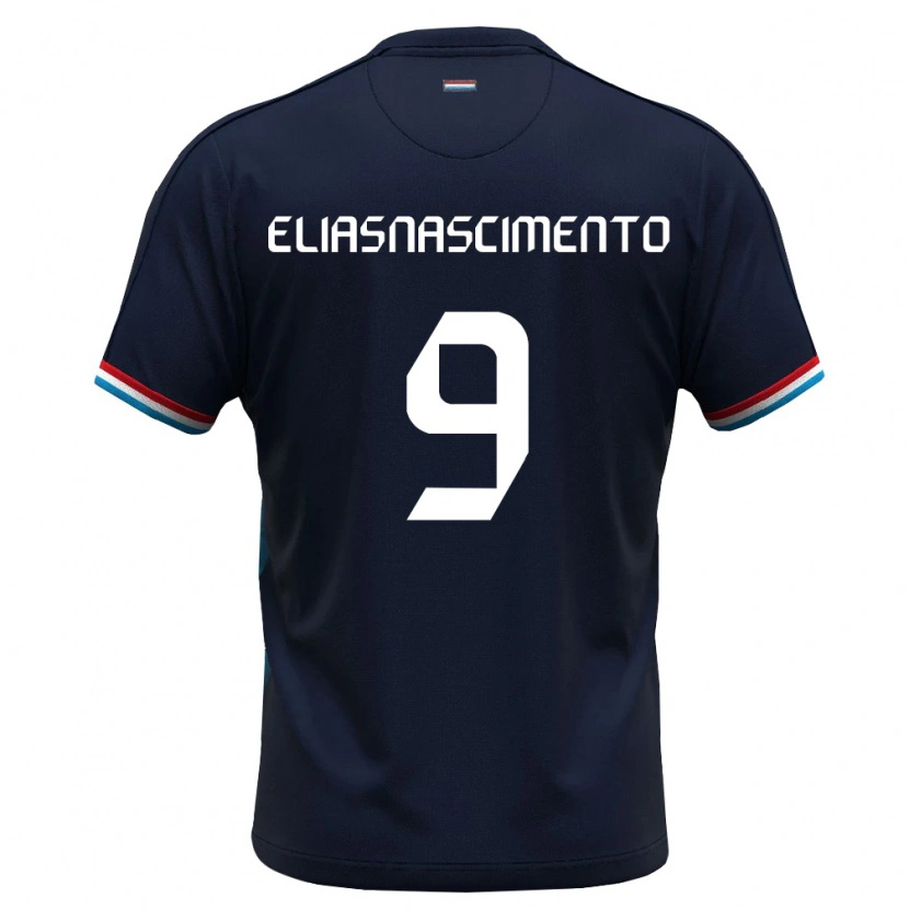DanxenキッズルクセンブルクKilian Elias Nascimento#9ロイヤルブルー 赤アウェイシャツ26-28ジャージーユニフォーム