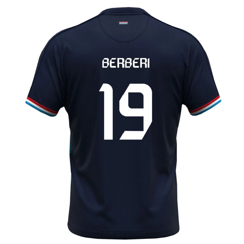DanxenキッズルクセンブルクRayan Berberi#19ロイヤルブルー 赤アウェイシャツ26-28ジャージーユニフォーム