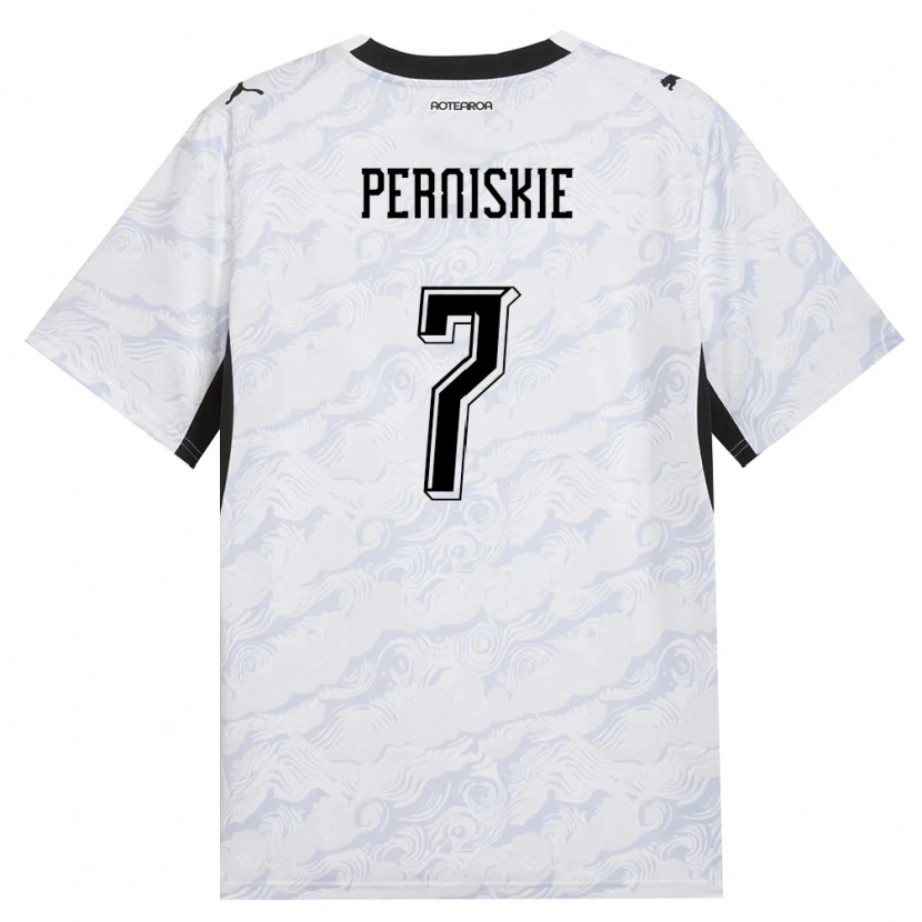 DanxenキッズニュージーランドJack Perniskie#7黒 白アウェイシャツ26-28ジャージーユニフォーム