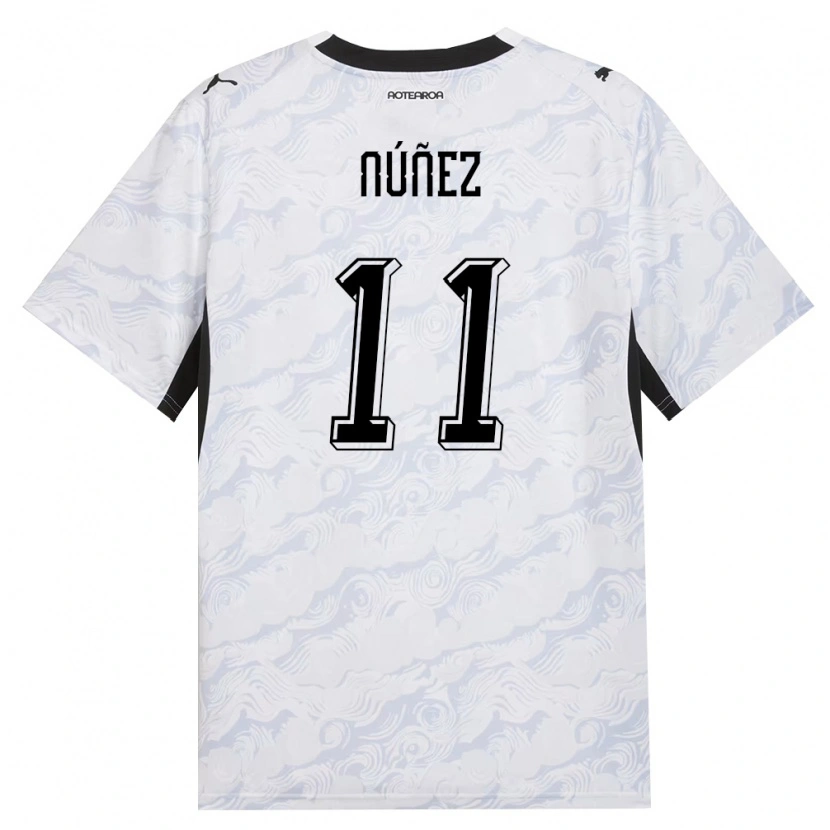 DanxenキッズニュージーランドMatías Núñez#11黒 白アウェイシャツ26-28ジャージーユニフォーム