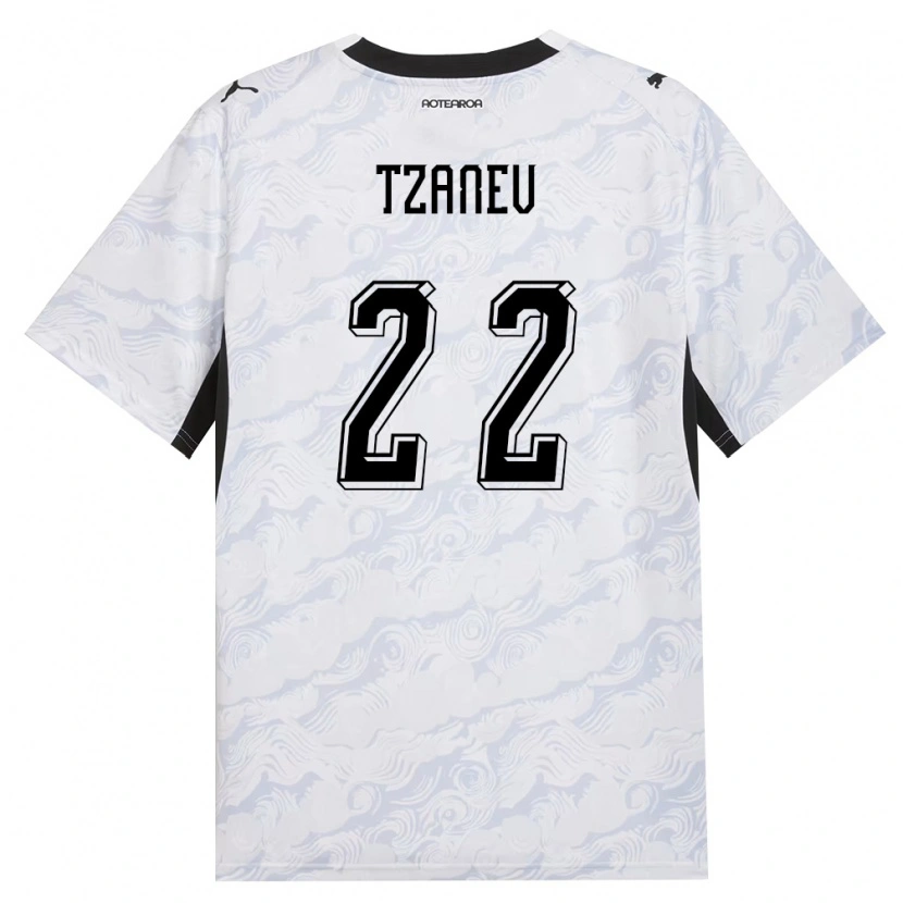 Danxenキッズニュージーランドニック・ツァネフ#22黒 白アウェイシャツ26-28ジャージーユニフォーム