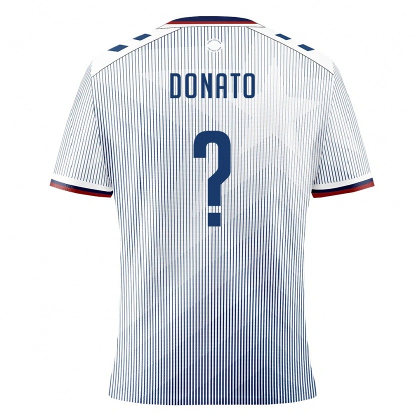 DanxenキッズプエルトリコBenjamin Donato#0ロイヤルブルー 白アウェイシャツ26-28ジャージーユニフォーム