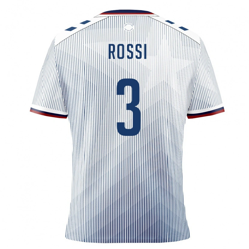 Danxenキッズプエルトリコディエゴ・ロッシ#3ロイヤルブルー 白アウェイシャツ26-28ジャージーユニフォーム