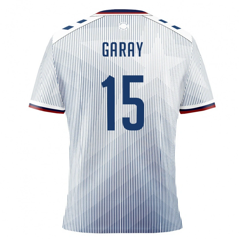 DanxenキッズプエルトリコEthan Garay#15ロイヤルブルー 白アウェイシャツ26-28ジャージーユニフォーム