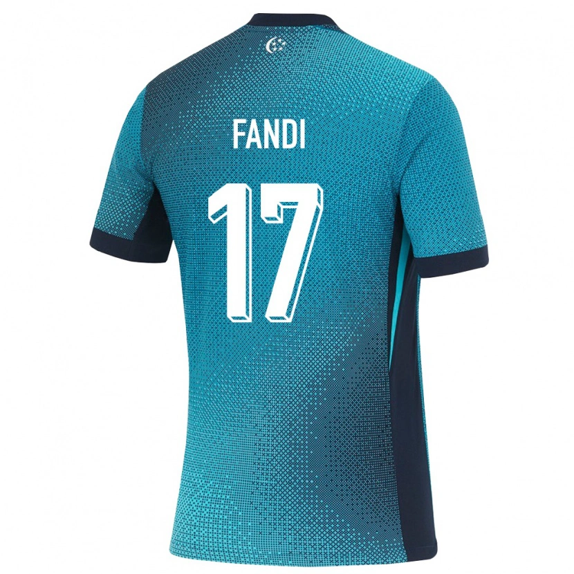 DanxenキッズシンガポールIryan Fandi#17ダークターコイズ 黒アウェイシャツ26-28ジャージーユニフォーム