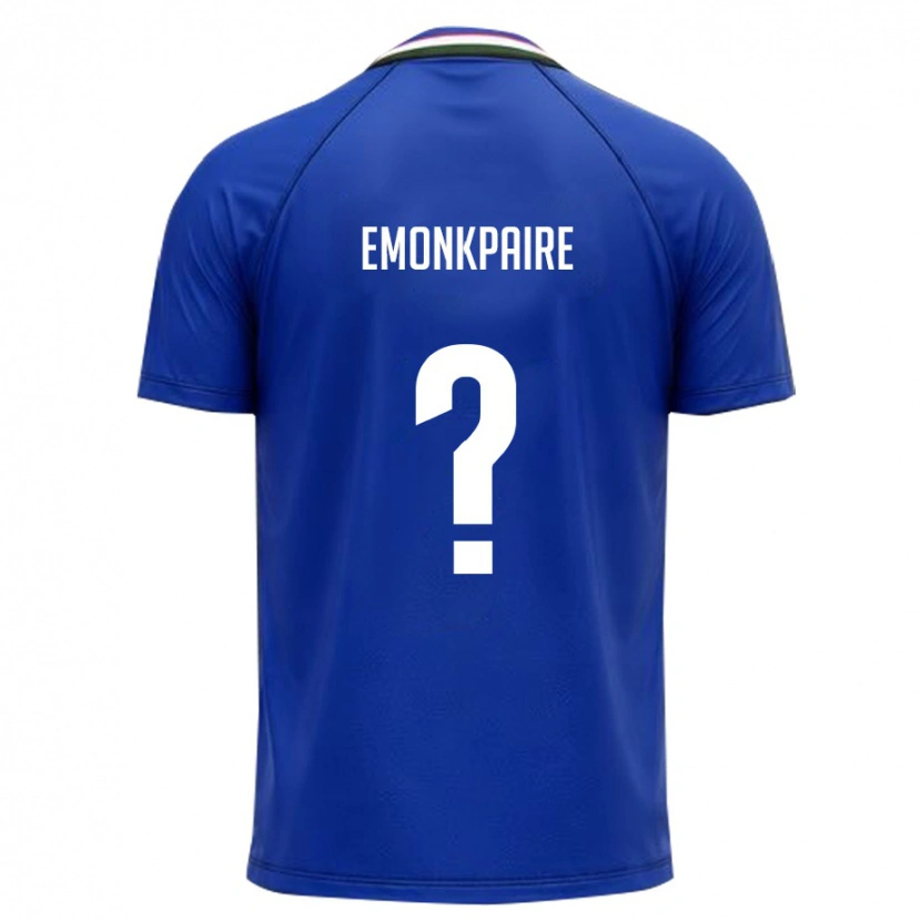 DanxenメンズウズベキスタンEmmanuel Emonkpaire#0ロイヤルブルー 白ホームシャツ26-28ジャージーユニフォーム