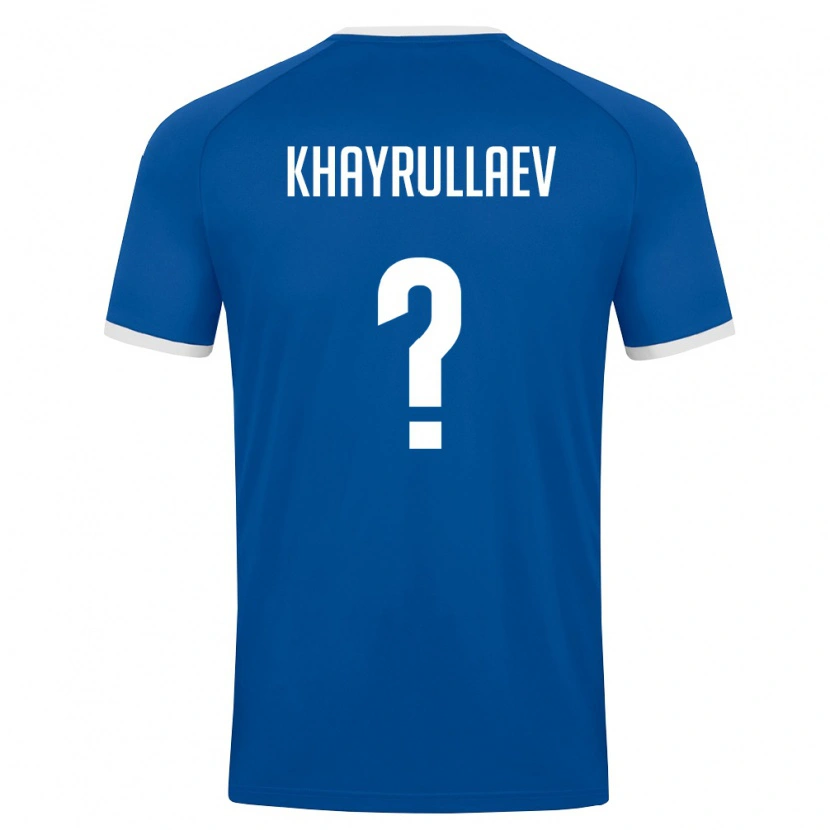DanxenメンズウズベキスタンUlugbek Khayrullaev#0ロイヤルブルー 白ホームシャツ26-28ジャージーユニフォーム