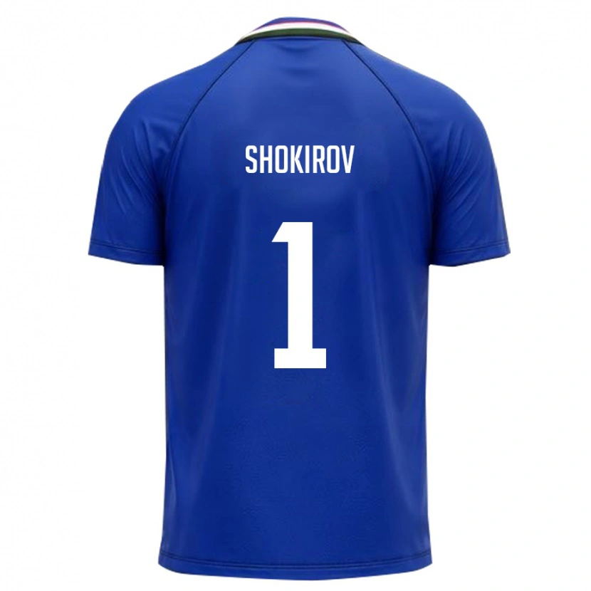 DanxenメンズウズベキスタンIbrokhim Shokirov#1ロイヤルブルー 白ホームシャツ26-28ジャージーユニフォーム