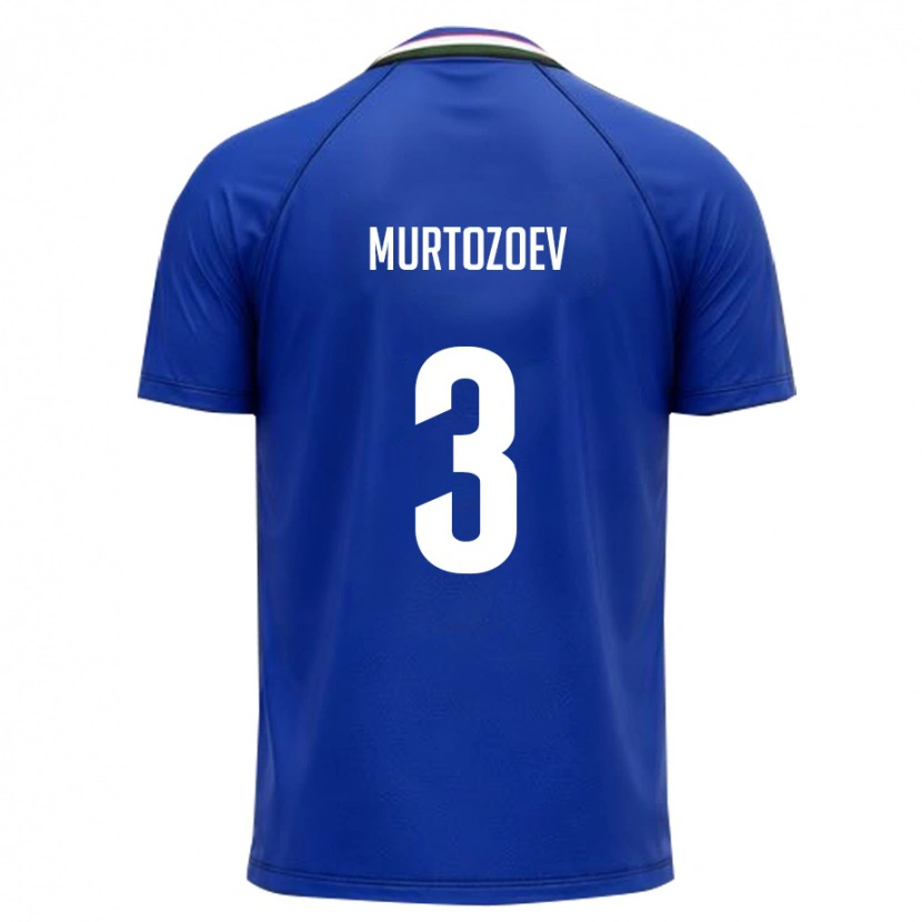 DanxenメンズウズベキスタンDilshod Murtozoev#3ロイヤルブルー 白ホームシャツ26-28ジャージーユニフォーム
